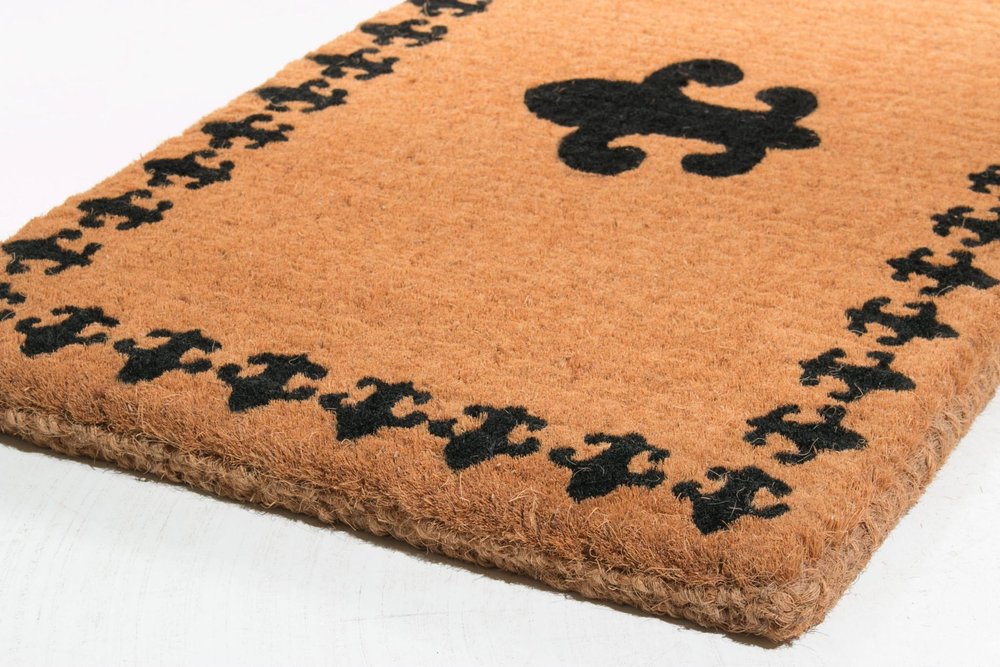 18" X 30" Brown and Black Coir Abstract Outdoor Door Mat — view 4