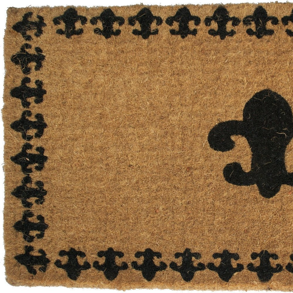 18" X 30" Brown and Black Coir Abstract Outdoor Door Mat — view 7