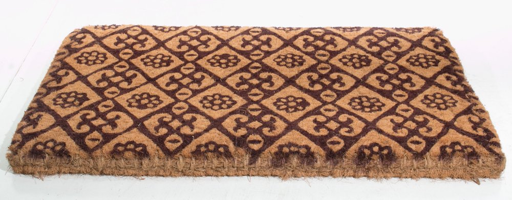 18" X 30" Brown Coir Floral Outdoor Door Mat — view 2
