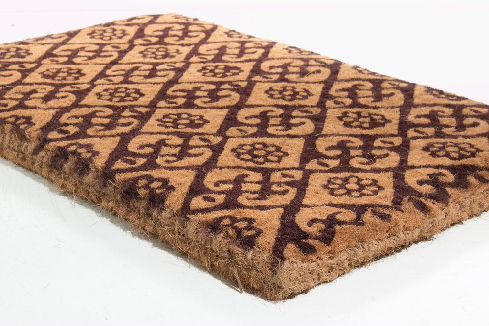 18" X 30" Brown Coir Floral Outdoor Door Mat — view 4