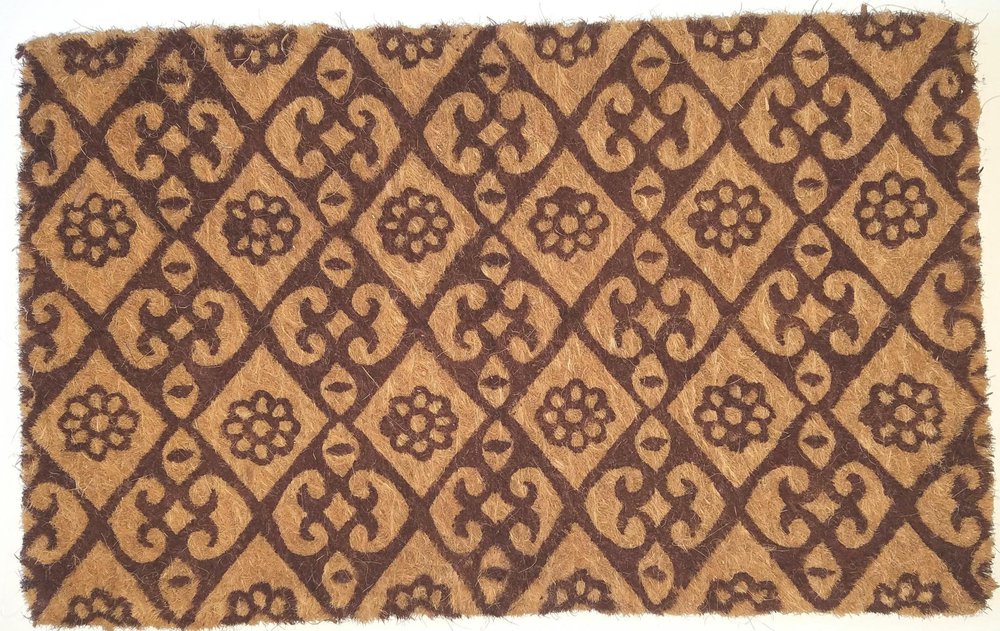 18" X 30" Brown Coir Floral Outdoor Door Mat — view 6