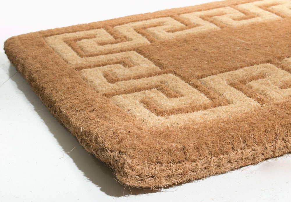 36" X 60" Brown Coir Greek Key Outdoor Door Mat — view 2