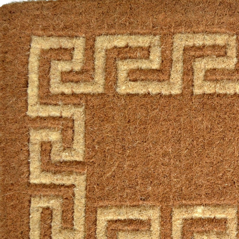 36" X 60" Brown Coir Greek Key Outdoor Door Mat — view 4