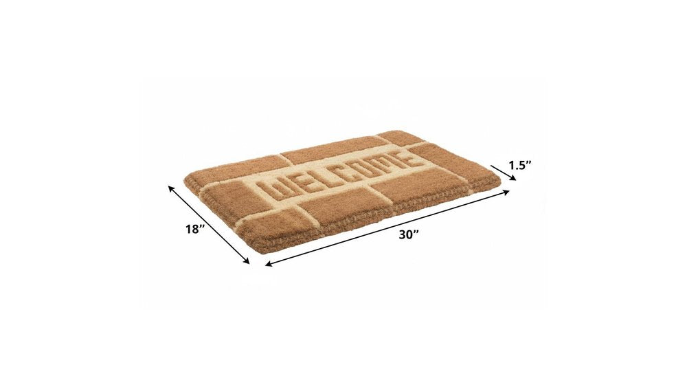 18" X 30" Brown Coir Welcome Outdoor Door Mat — view 10