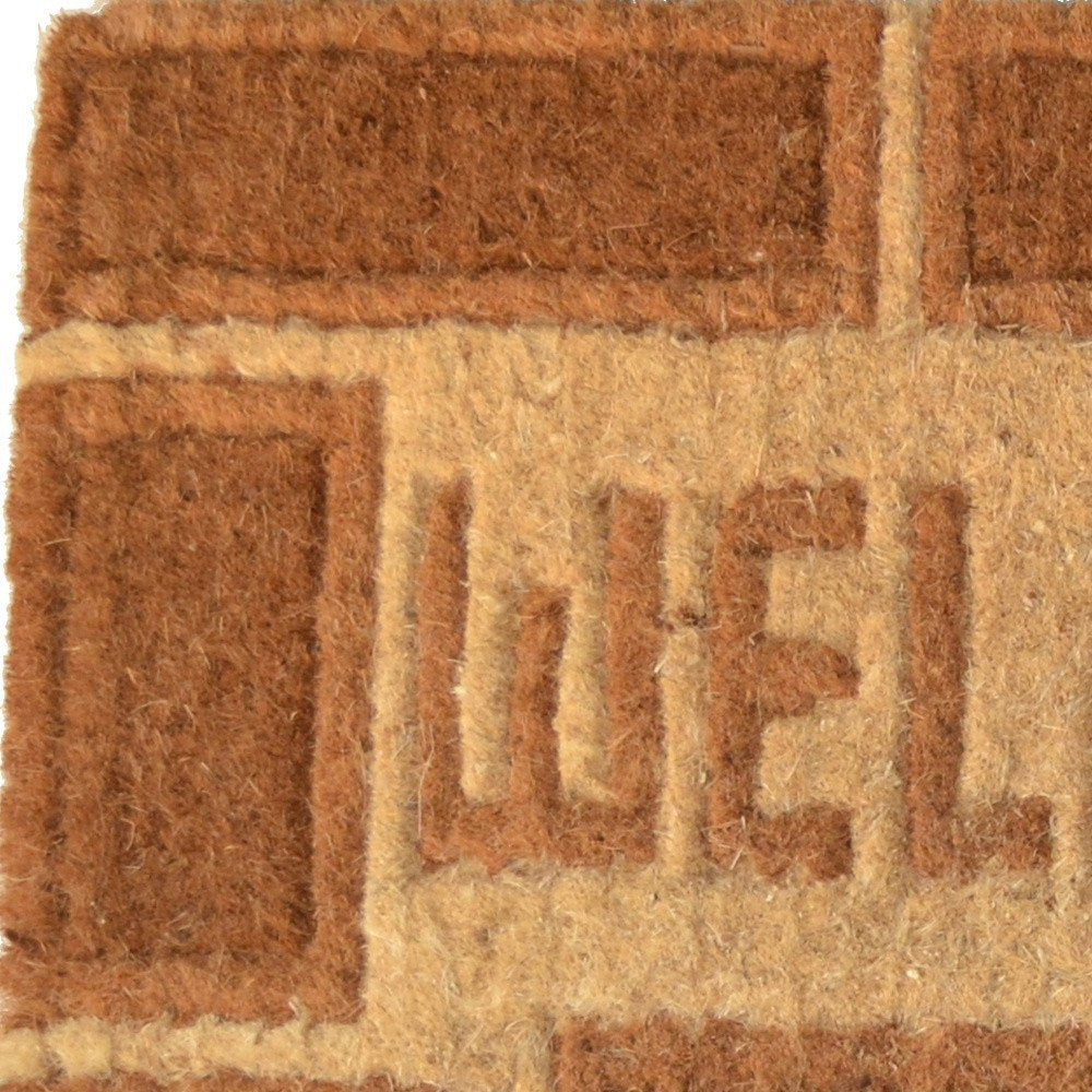 18" X 30" Brown Coir Welcome Outdoor Door Mat — view 5