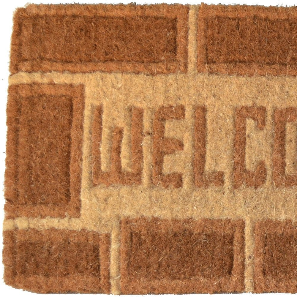 18" X 30" Brown Coir Welcome Outdoor Door Mat — view 6