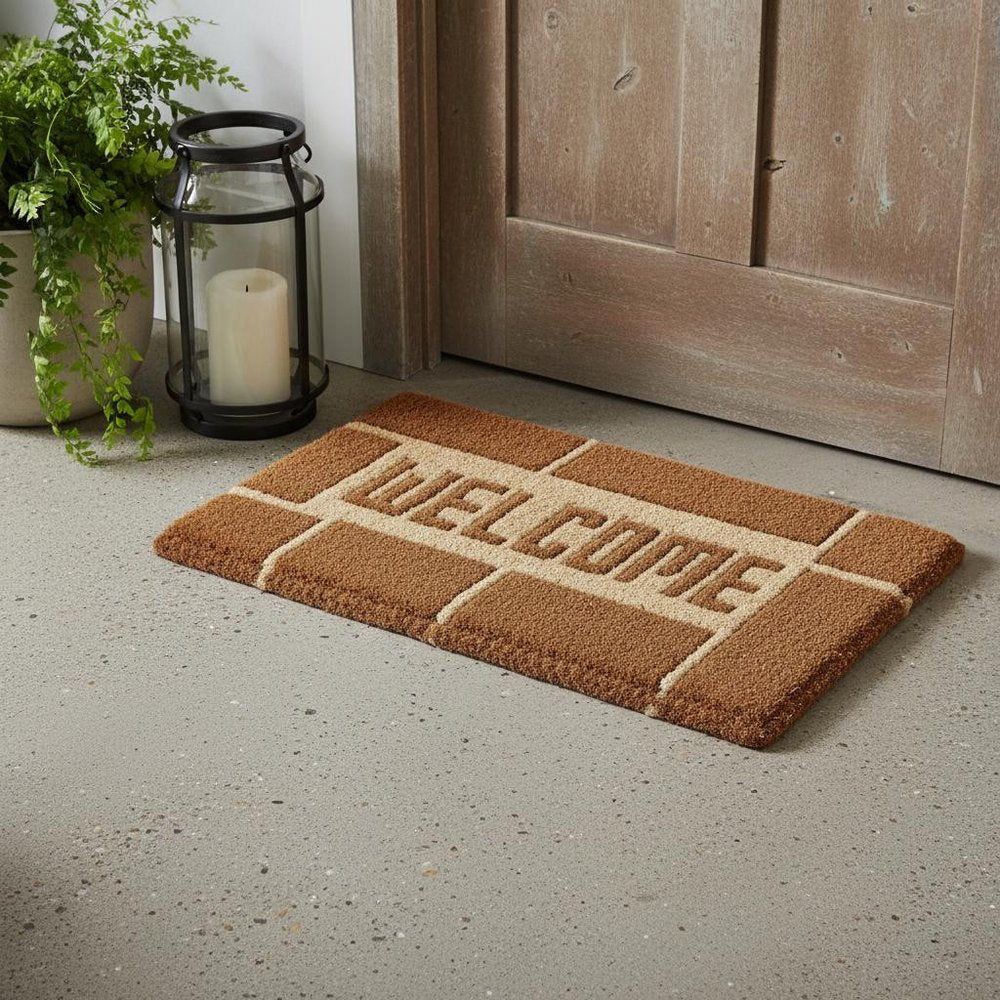 18" X 30" Brown Coir Welcome Outdoor Door Mat — view 9