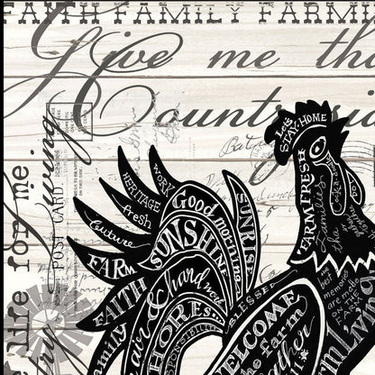Faith Family Farming Rooster Black Framed Wall Art HomeRoots