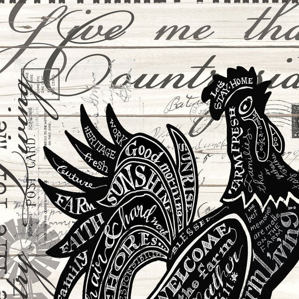 Faith Family Farm Rooster White Framed Wall Art — view 2