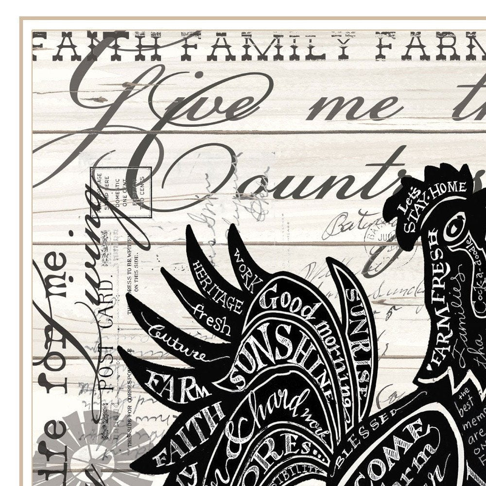 Faith Family Farm Rooster White Framed Wall Art — view 4