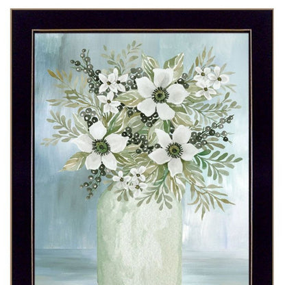 Set Of Two Country Crock of Florals and Berries Black Framed Wall Art HomeRoots