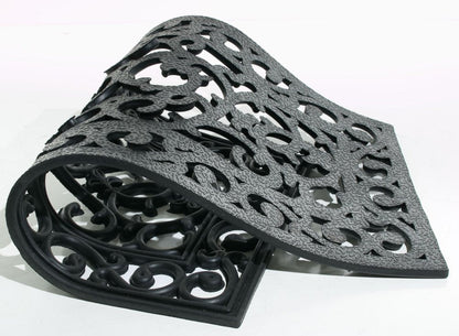 18" X 30" Black Rubber Outdoor Door Mat