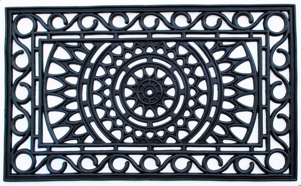 24" X 36" Black Rubber Outdoor Door Mat — view 1