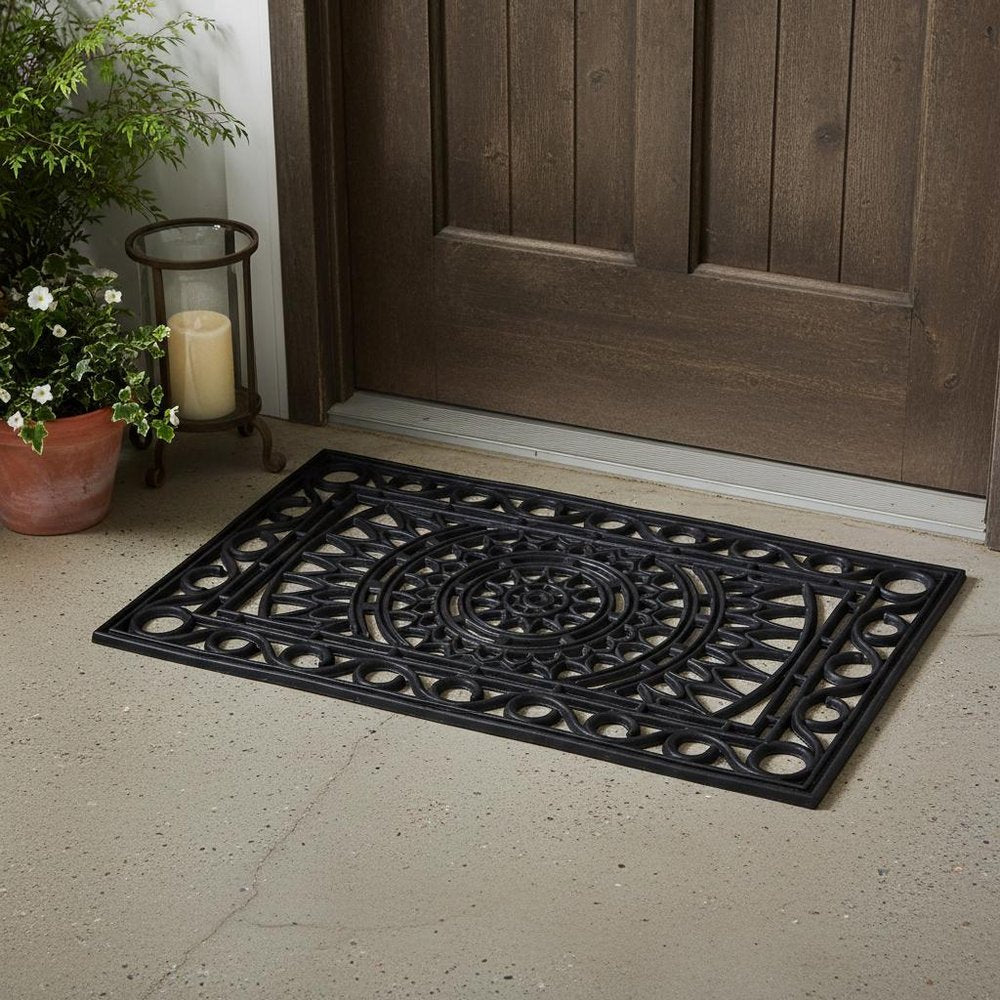 24" X 36" Black Rubber Outdoor Door Mat — view 9