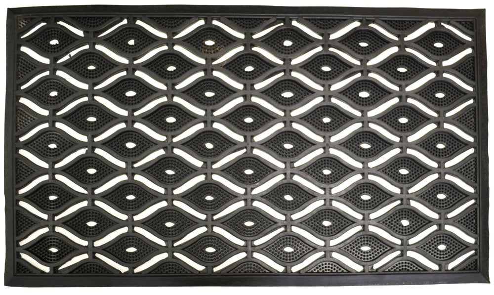 22" X 36" Black Rubber Outdoor Door Mat — view 1