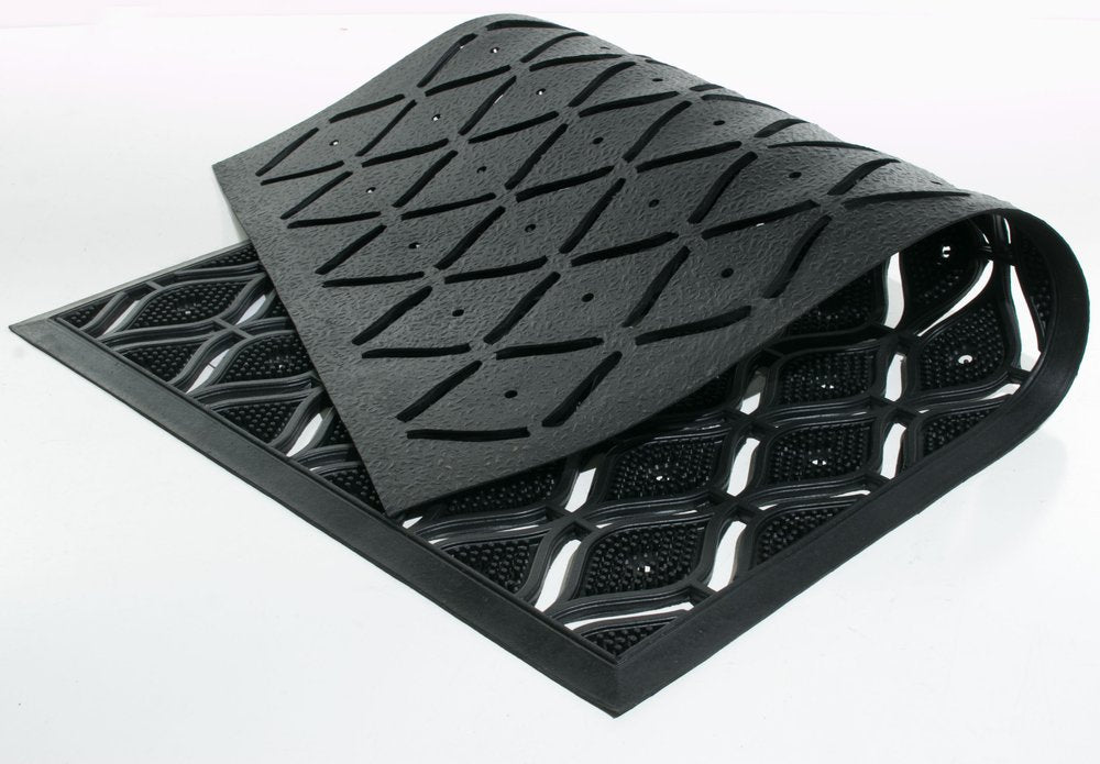 22" X 36" Black Rubber Outdoor Door Mat — view 3