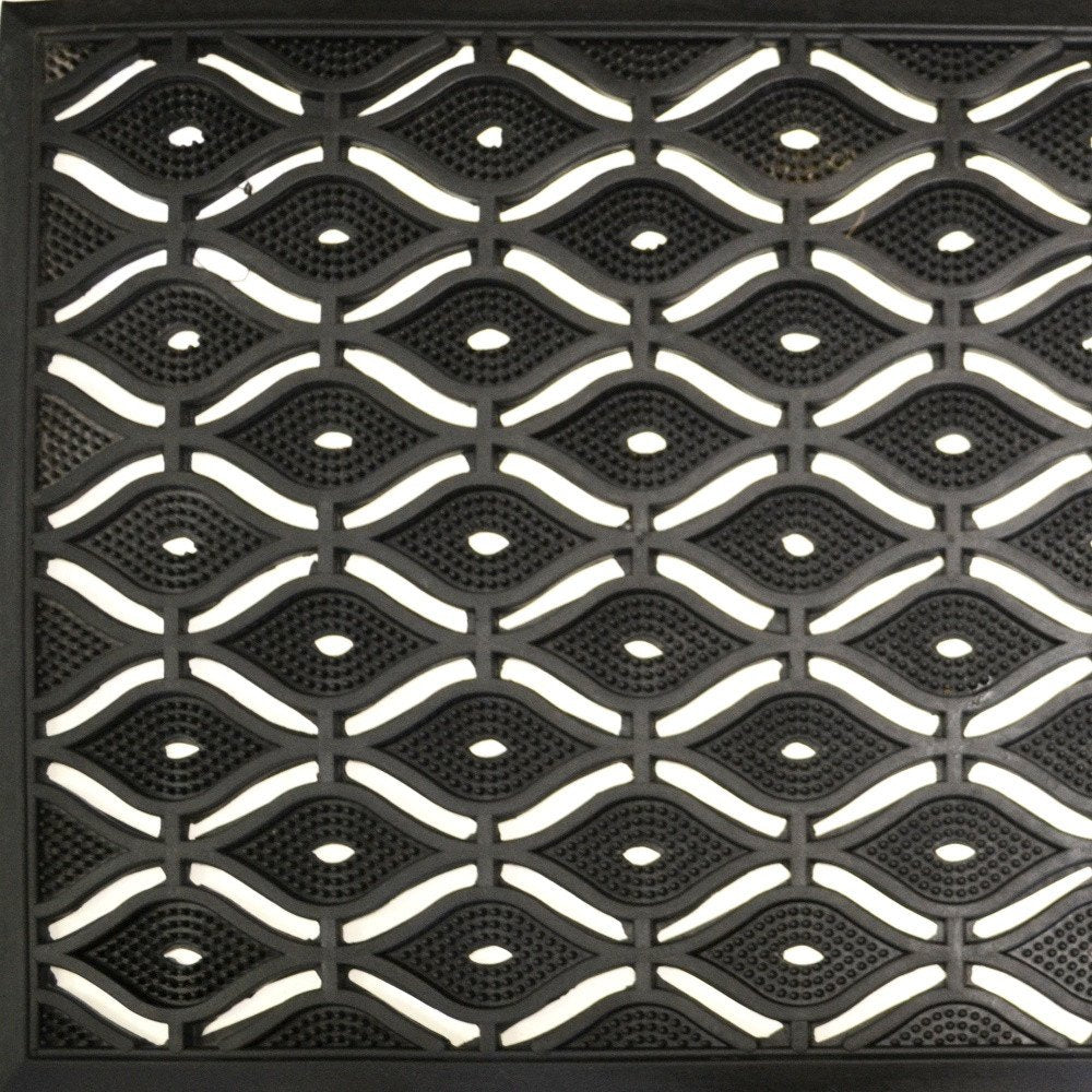 22" X 36" Black Rubber Outdoor Door Mat