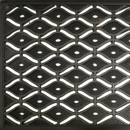 22" X 36" Black Rubber Outdoor Door Mat