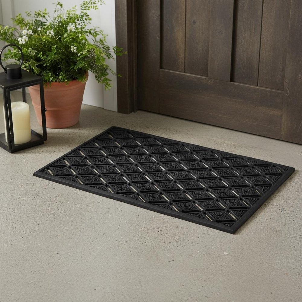 22" X 36" Black Rubber Outdoor Door Mat — view 8