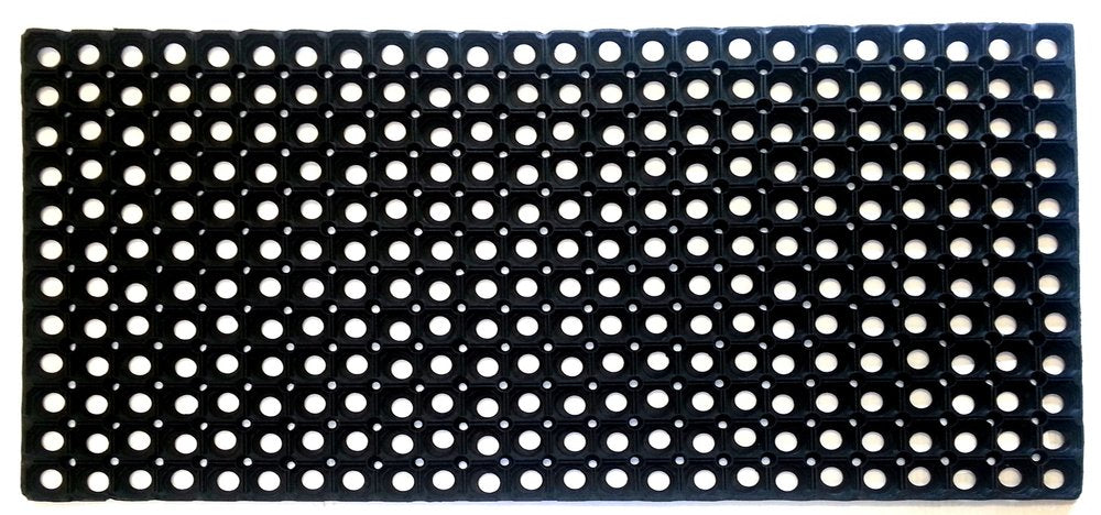 19" X 39" Black Rubber Outdoor Door Mat — view 1