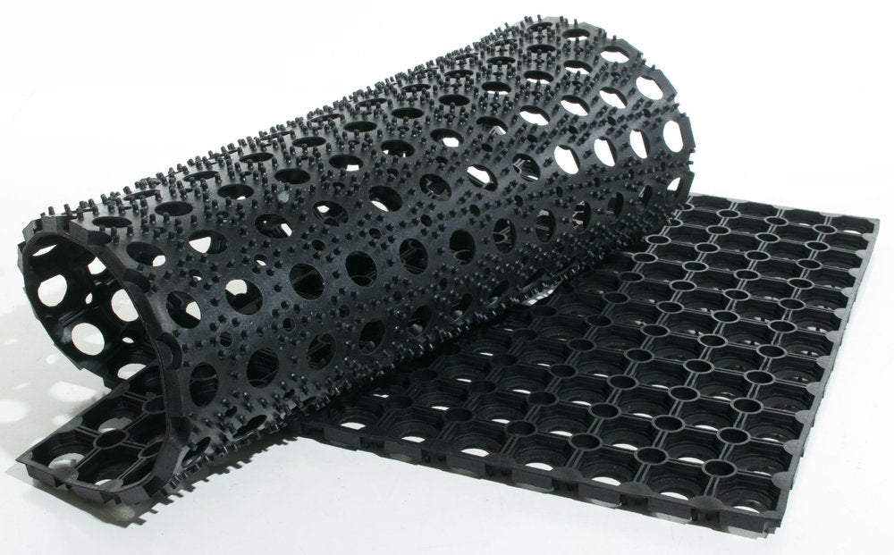 19" X 39" Black Rubber Outdoor Door Mat — view 3