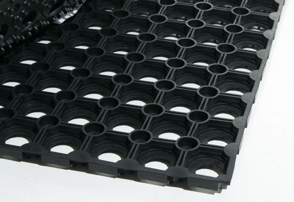 19" X 39" Black Rubber Outdoor Door Mat — view 4