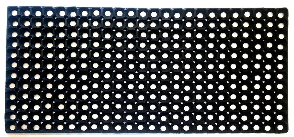 19" X 39" Black Rubber Outdoor Door Mat — view 5