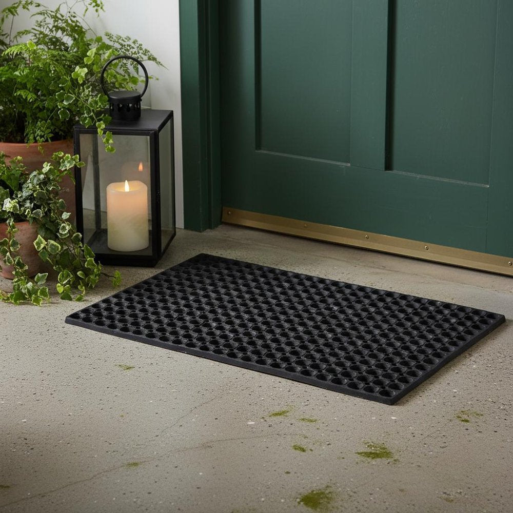19" X 39" Black Rubber Outdoor Door Mat — view 8