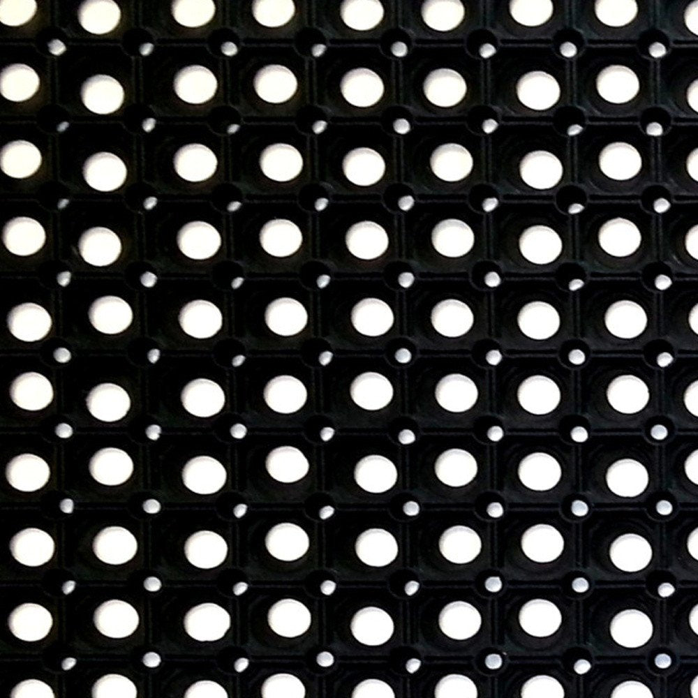 19" X 39" Black Rubber Outdoor Door Mat — view 6