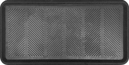 16" X 32" Black Rubber Outdoor Boot Tray