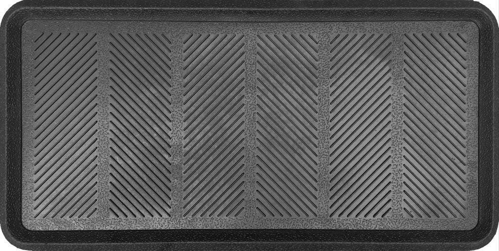 16" X 32" Black Rubber Outdoor Boot Tray — view 2