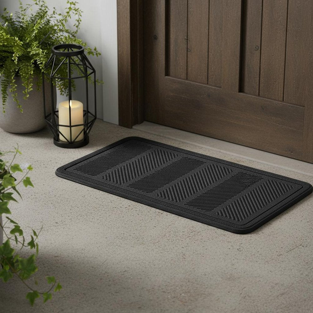 16" X 32" Black Rubber Outdoor Boot Tray — view 7