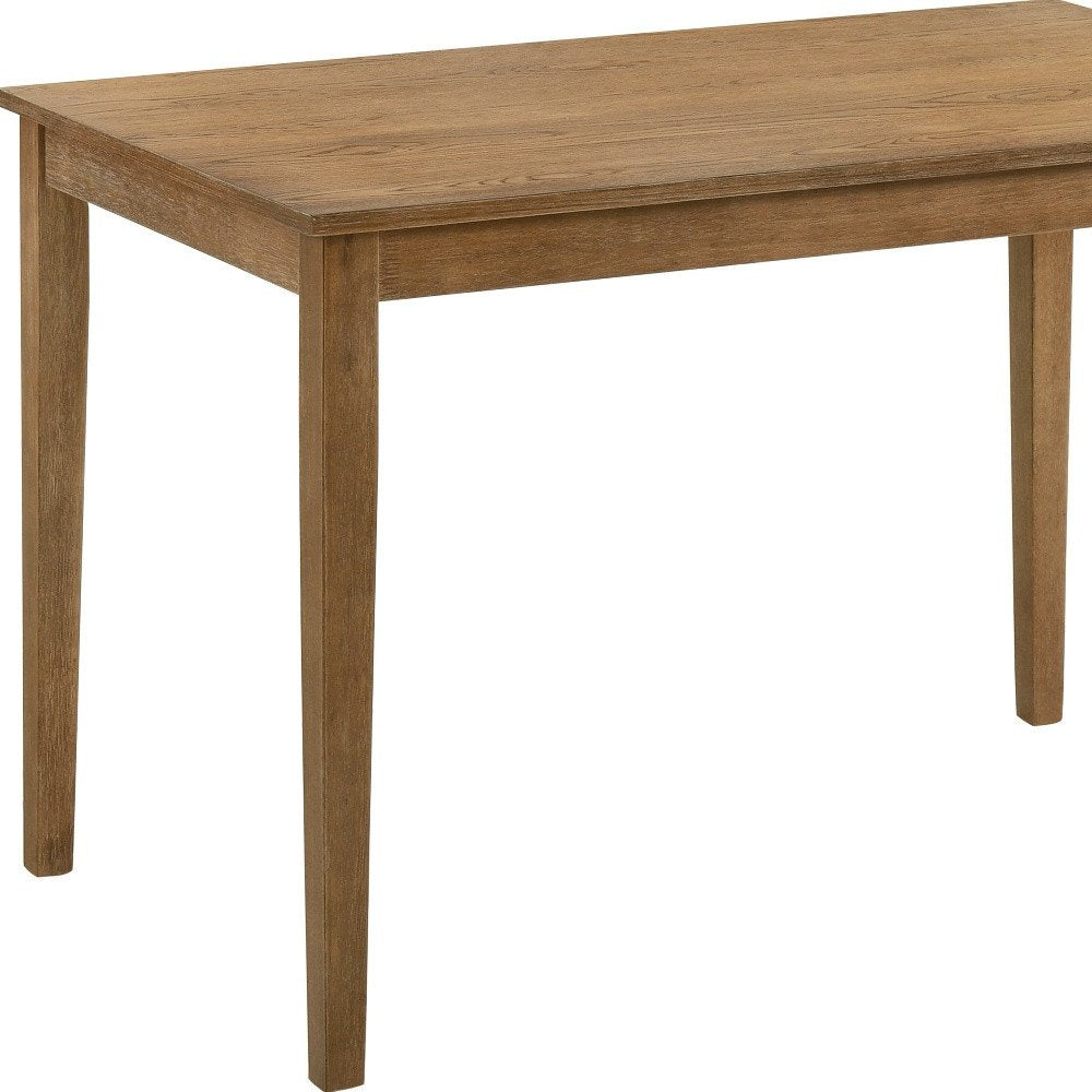Five Piece Oak Solid Wood Dining Set with Four Chairs — view 9