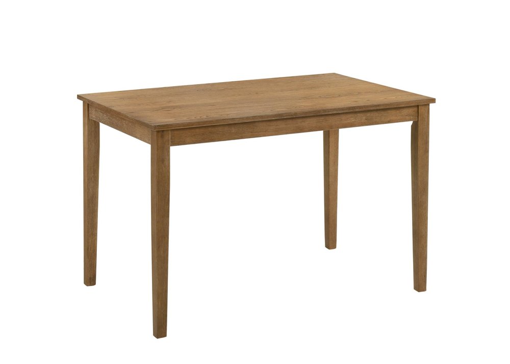 Five Piece Oak Solid Wood Dining Set with Four Chairs — view 1