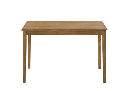 Five Piece Oak Solid Wood Dining Set with Four Chairs HomeRoots