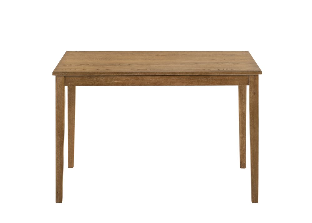 Five Piece Oak Solid Wood Dining Set with Four Chairs — view 2