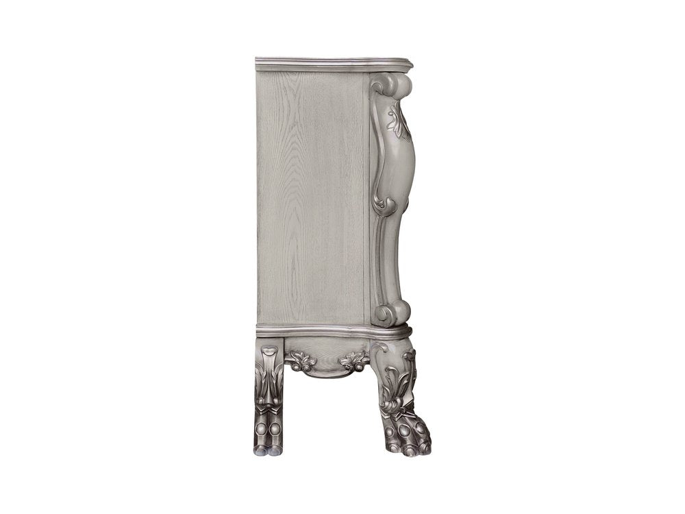47" Bone Wood Ornate Carved Scrollwork Electric Free Standing Fireplace With Mantle HomeRoots