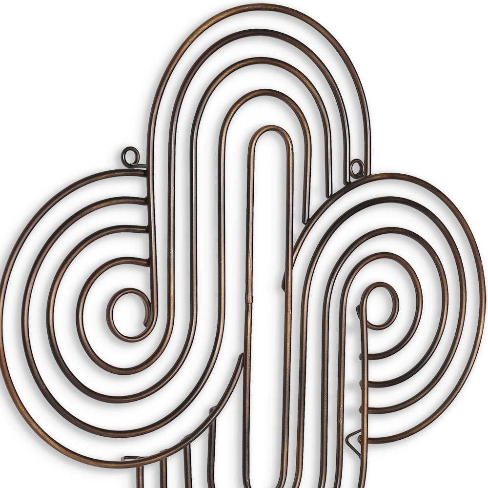 20" X 20" Bronze Metal Abstract Geometric Hanging Dimensional Sculpture — view 5