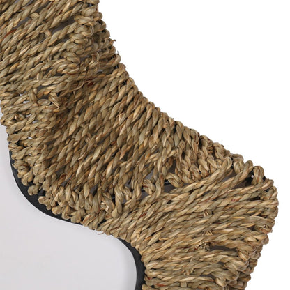38" Brown Abstract Floating Rope Framed Accent Mirror HomeRoots
