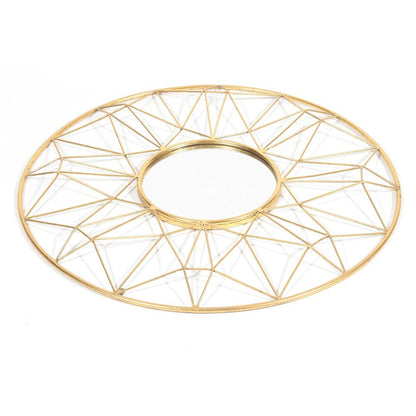 32" Gold Metal Round Accent Mirror HomeRoots