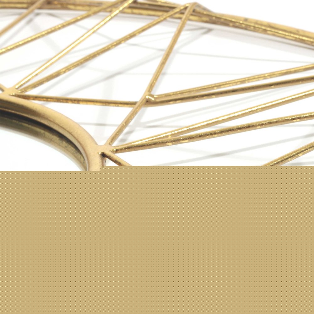 32" Gold Metal Round Accent Mirror HomeRoots