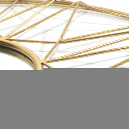 32" Gold Metal Round Accent Mirror HomeRoots