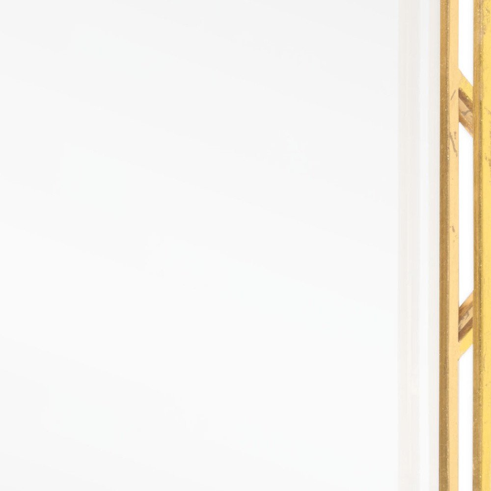 24" Gold Metal Geo Square Accent Mirror HomeRoots