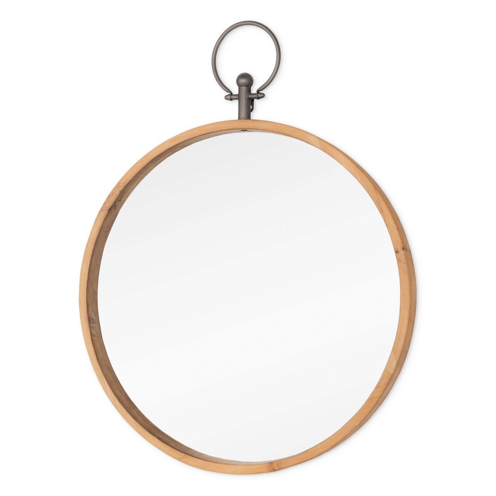 30" Bronze Round Metal Framed Accent Mirror HomeRoots