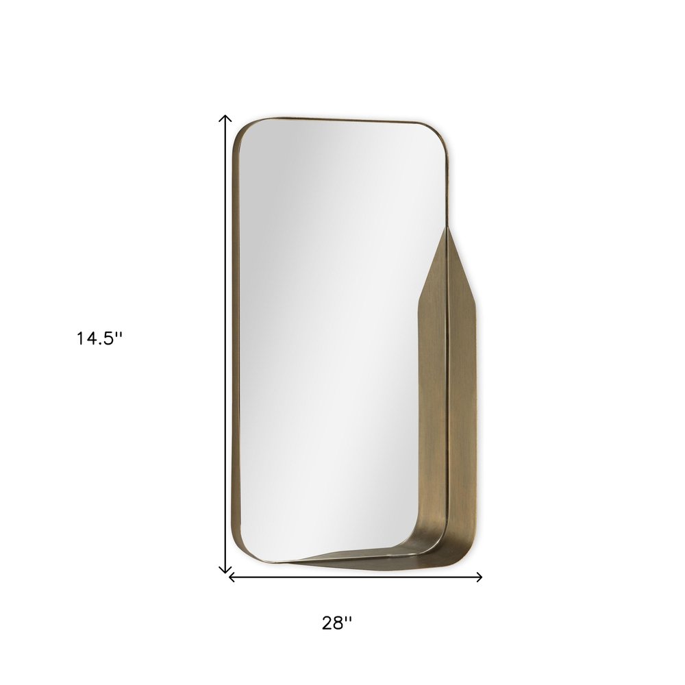 28" Bronze Metal Accent Mirror HomeRoots
