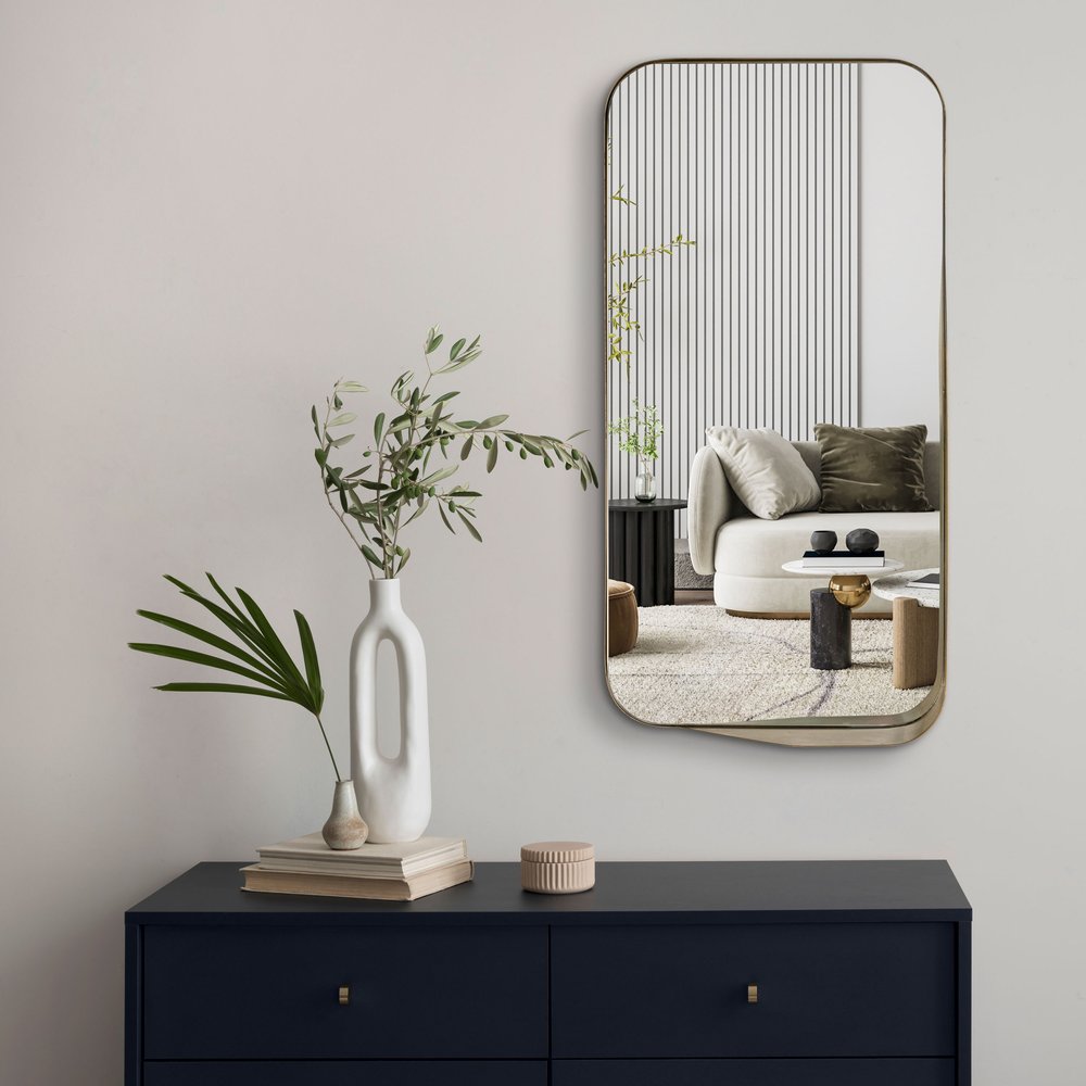 28" Bronze Metal Accent Mirror HomeRoots