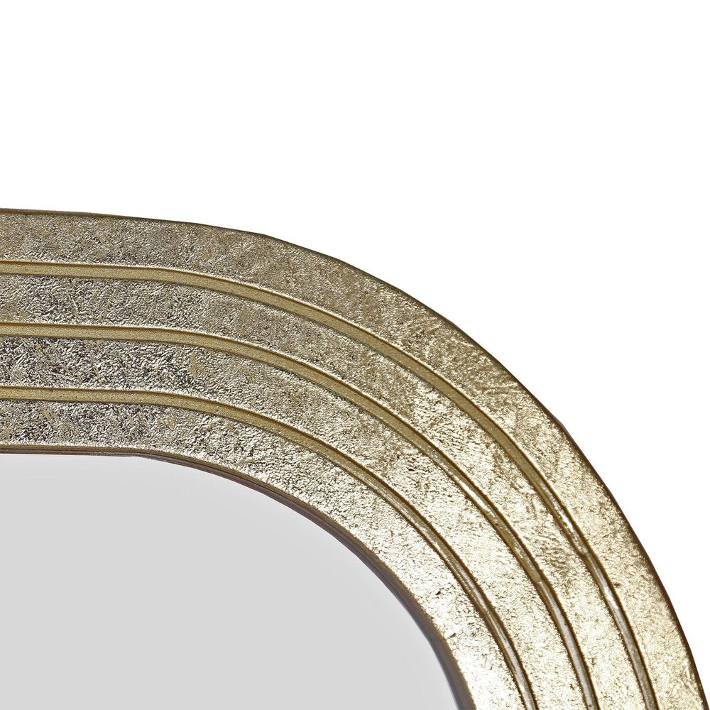 48" Gold Wood Abstract Accent Mirror HomeRoots