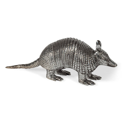 18" Silver Resin Armadillo Figurine HomeRoots