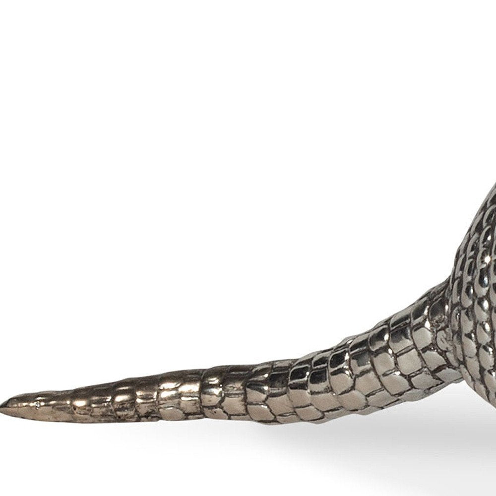 18" Silver Resin Armadillo Figurine HomeRoots
