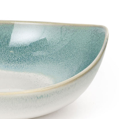 Set of Three Blue And White Ceramic Decorative Bowl HomeRoots